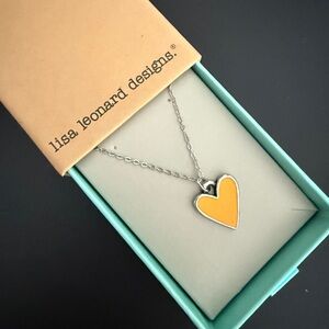 Lisa Leonard Designs Silver and Yellow Heart Necklace